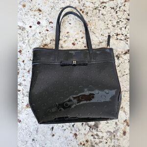 Kate Spade New York Sophie Camellia Tote, black patent leather